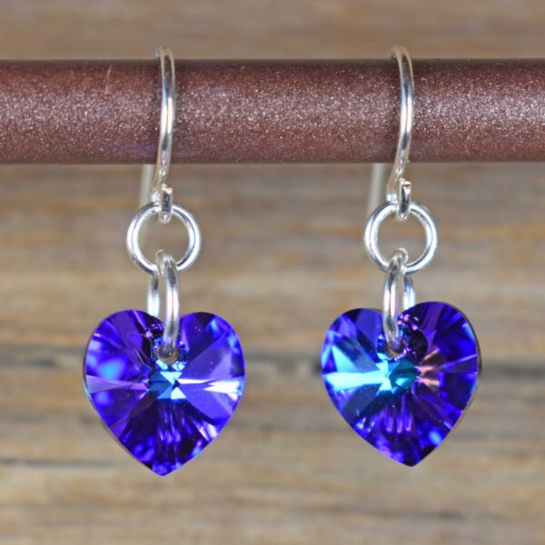 Heliotrope Heart Wire Earrings #EW232-117