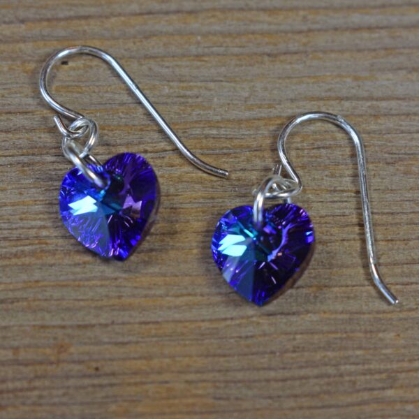 Heliotrope Heart Wire Earrings #EW232-117 - Image 2