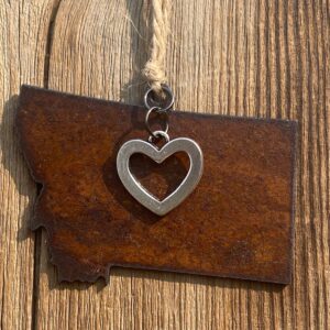 In Love with Montana Iron Montana/Heart Ornament #ORN1