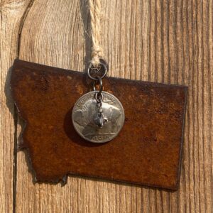 In Love with Montana Iron Montana/Nickel Ornament #ORN2