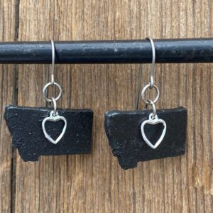In Love with Montana Silver Heart Earrings #EW795