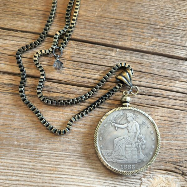 American Heritage Trade Dollar Pendant #NC632 - Image 3