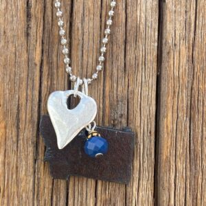 In Love With Montana MT w/Heart & Blue Crystal Cluster #NC638