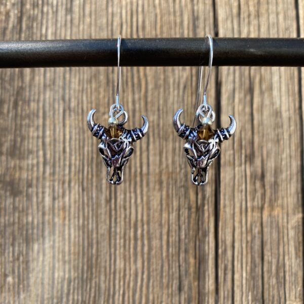 The Plains Buffalo Skull Earrings #EW856