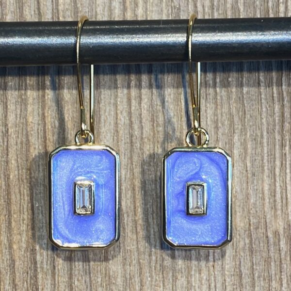 Evening in Old Town Rectangle Earrings #875-204