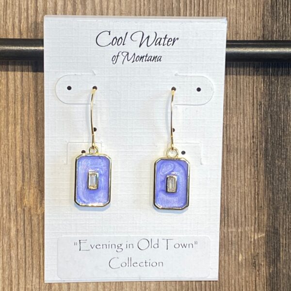 Evening in Old Town Rectangle Earrings #875-204 - Image 2