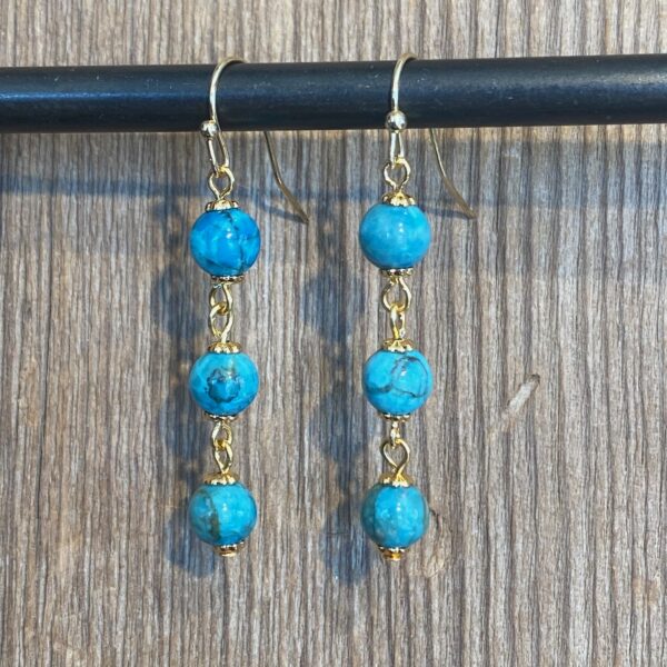 Forever Turquoise Triple Drop Earrings #EW809-223