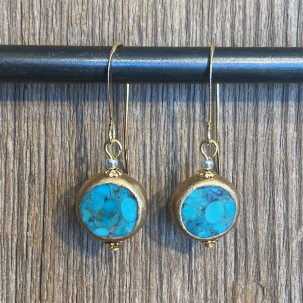 Forever Turquoise Mosaic Turquoise Earrings #EW893-223