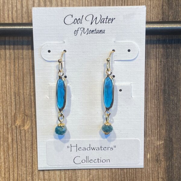 Headwaters Crystal & Apatite Earrings #876-221 - Image 2