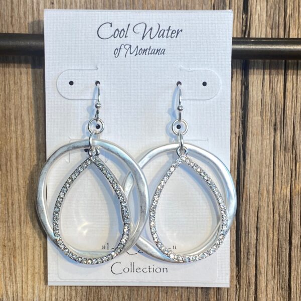 Ice Caverns Ring & Teardrop Earrings #EW895 - Image 2