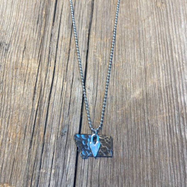 In Love with Montana Primitive Heart Necklace #NC674 - Image 2