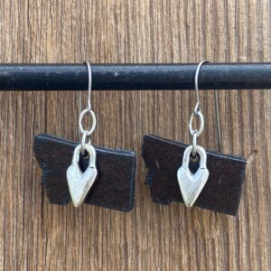 In Love with Montana Primitive Heart Earrings #EW889