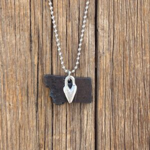 In Love with Montana Primitive Heart Necklace #NC674