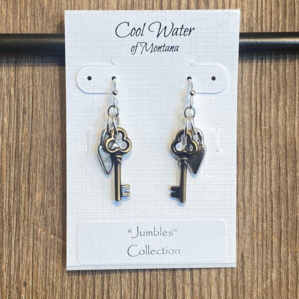 Jumbles "Key-to-My-Heart" Earrings #EW878 - Image 2