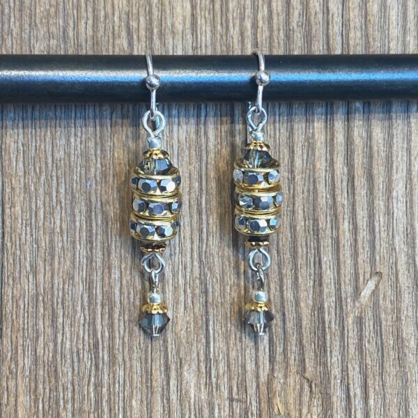 Jumbles Stacked Crystal Earrings #EW879