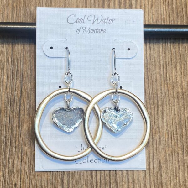 Jumbles Ring & Heart Earrings #EW881 - Image 2