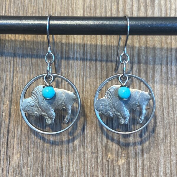 The Plains Buffalo Cut-Out Buffalo Earrings #EW890