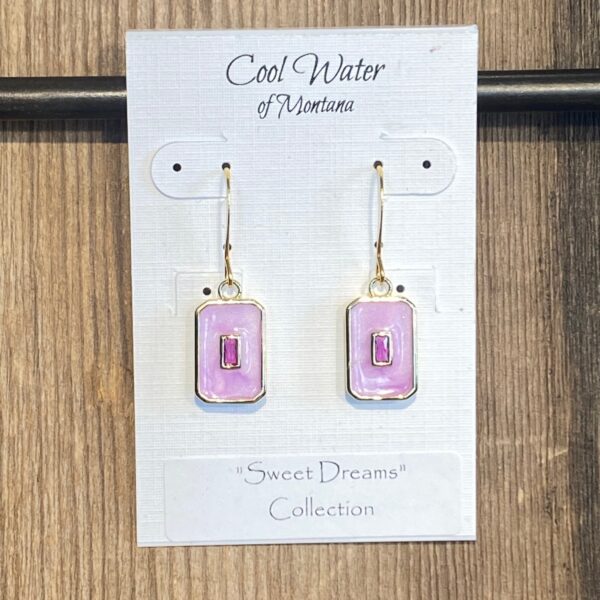 Sweet Dreams Rectangle Earrings #EW875-220 - Image 2