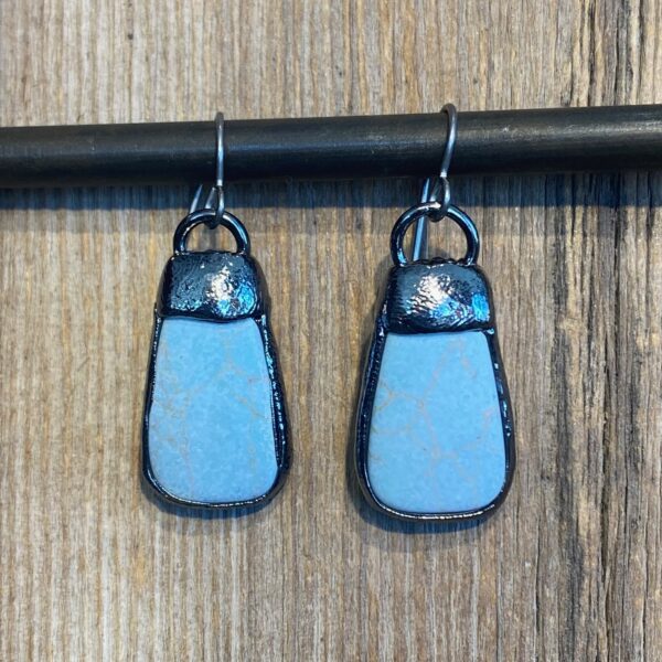 Timberline Turquoise Howlite Earrings #EW882