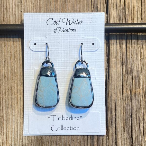 Timberline Turquoise Howlite Earrings #EW882 - Image 2