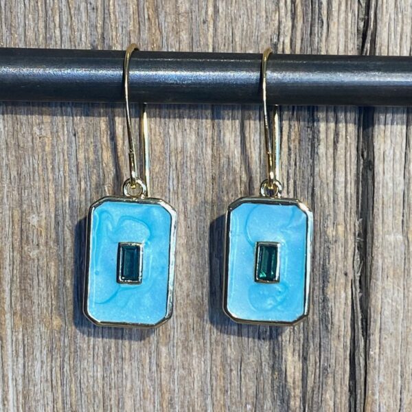 Water's Edge Rectangle Earrings #EW875-198