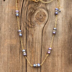 Evening in Old Town Freshwater Pearl Choker #NC687-204