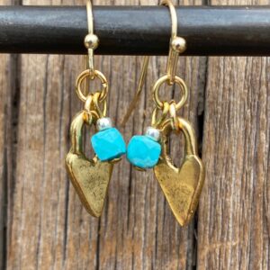 Forever Turquoise Heart Earrings #EW914-223