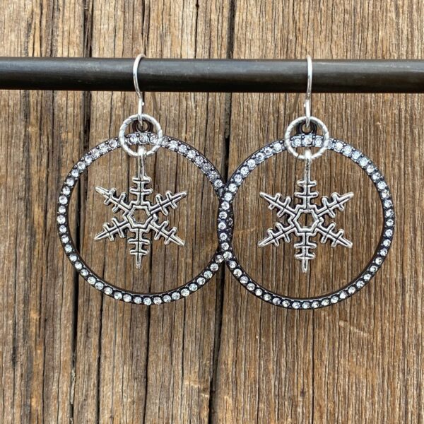 Great Outdoors Encircled Snowflake Earring #EW912