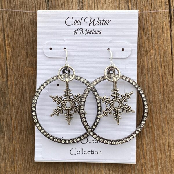 Great Outdoors Encircled Snowflake Earring #EW912 - Image 2