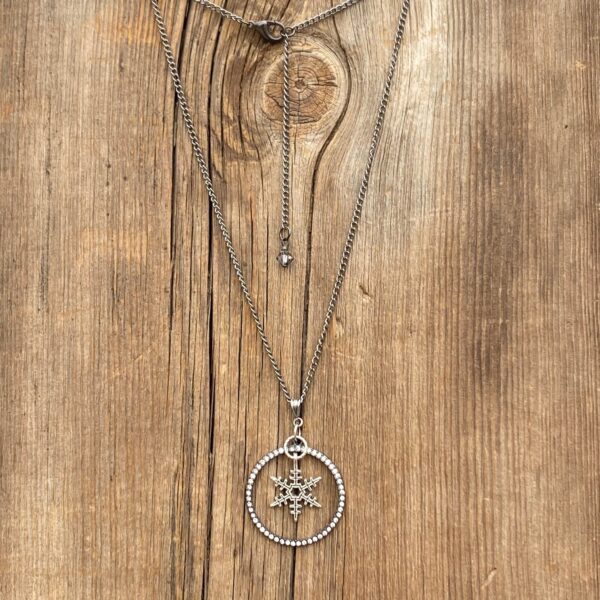 Great Outdoors Encircled Snowflake Pendant #NC689 - Image 2