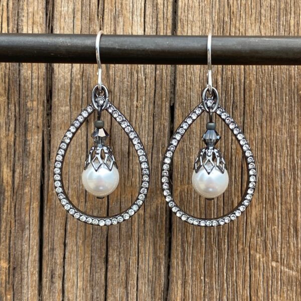Ice Caverns Sparkly Teardrop Earrings #EW911