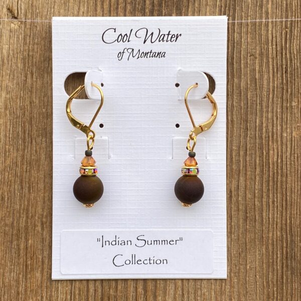 Indian Summer Druzy Leverback Earrings #EW506-224 - Image 2