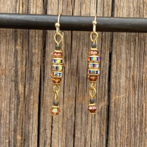 Indian Summer Stacked Crystal Earrings #EW879-224
