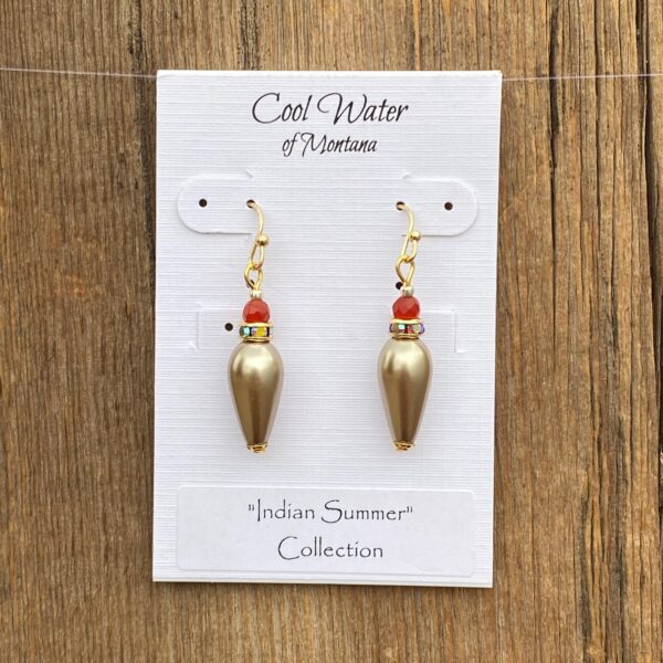 Indian Summer Pearl Earrings #EW901-224 - Image 2