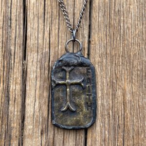 Renaissance Short-Style Soldered Faith Cross Pendant #NC692