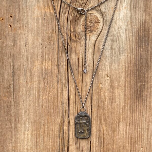Renaissance Short-Style Soldered Faith Cross Pendant #NC692 - Image 3