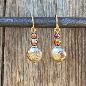 Champagne & Roses Glass Drops Earrings #EW922-228