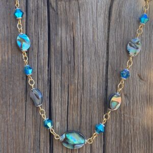 Headwaters Paua Shell Choker Necklace #NC566-221