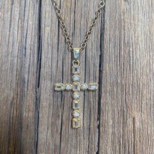 "In Him" Crystal Cross Pendant #NC708