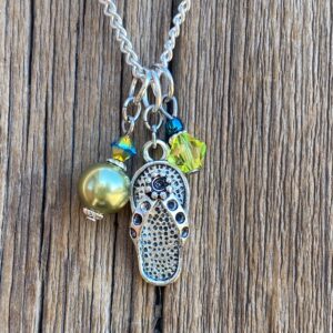 Margaritaville Flip Flop Cluster Necklace #NC703-197