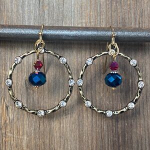 Monte Carlo Crystals & Hoop Earrings #EW917-227