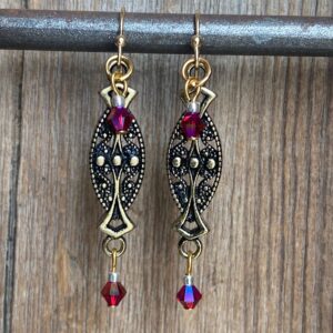 Monte Carlo Ornate Drop Earrings #EW924-227