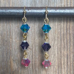 Watercolor Swingy Triple Drop Earrings #EW809-225