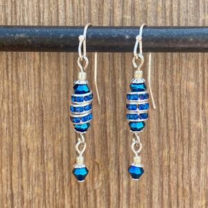 Blue Jazz Stacked Crystal Earrings #EW879-69