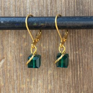 Echoes of Ireland Crystal Cube Leverback Earrings #EW894-230