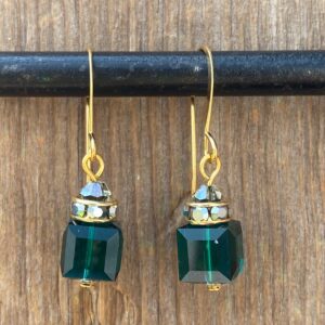 Echoes of Ireland Crystal Cube Hook Earrings #EW907-230