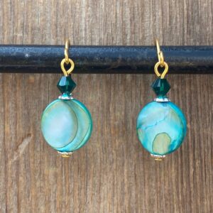 Echoes of Ireland Mother-of-Pearl Wire Earrings #EW937-230