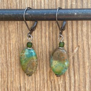 Timberline Oval Turquoise Leverback #EW945-184